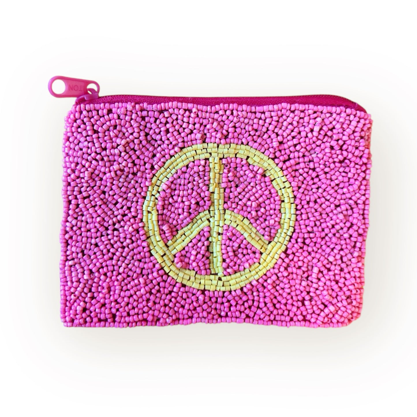 Beaded Peace Coin Pouch