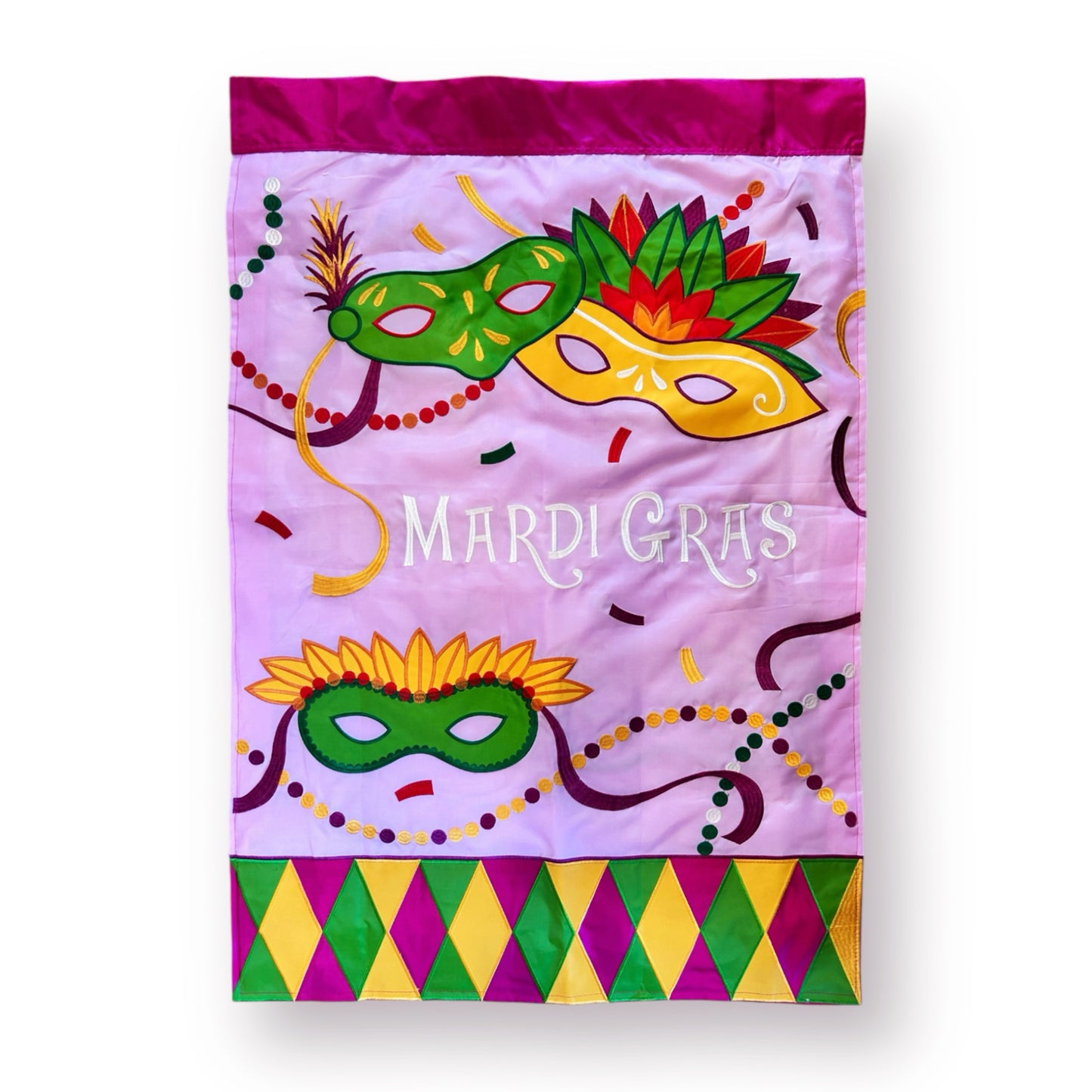 Mardi Gras Double Sided Flag