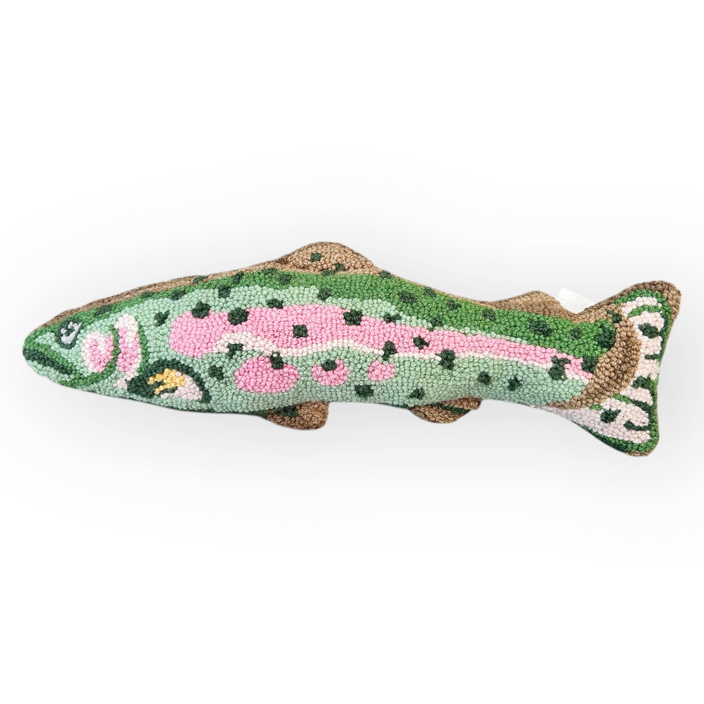 Large Trout Hooked Pillow