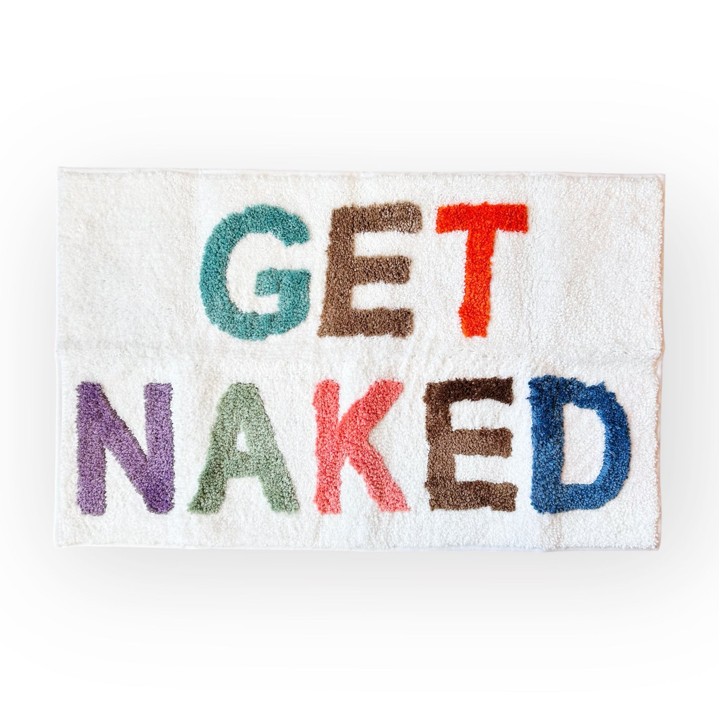 Multicolor Get Naked Bath Mat