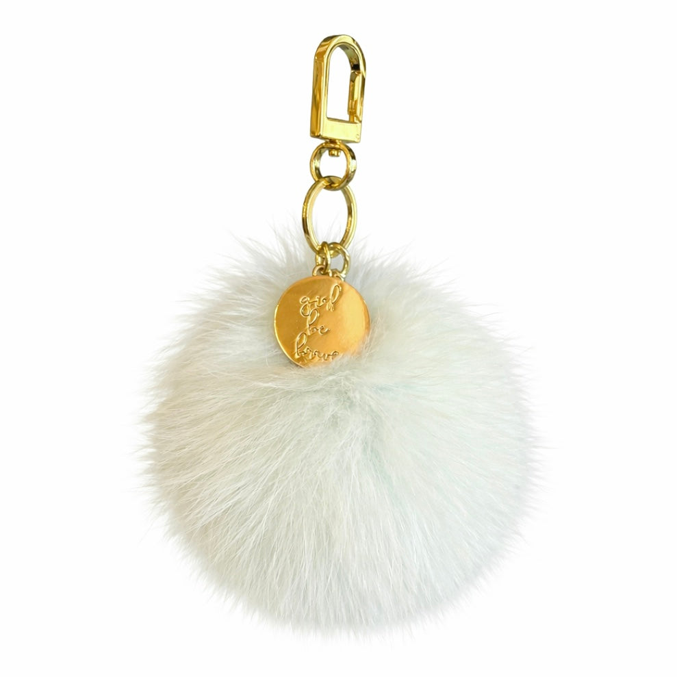 Girl Be Brave Jumbo Fur Keychain