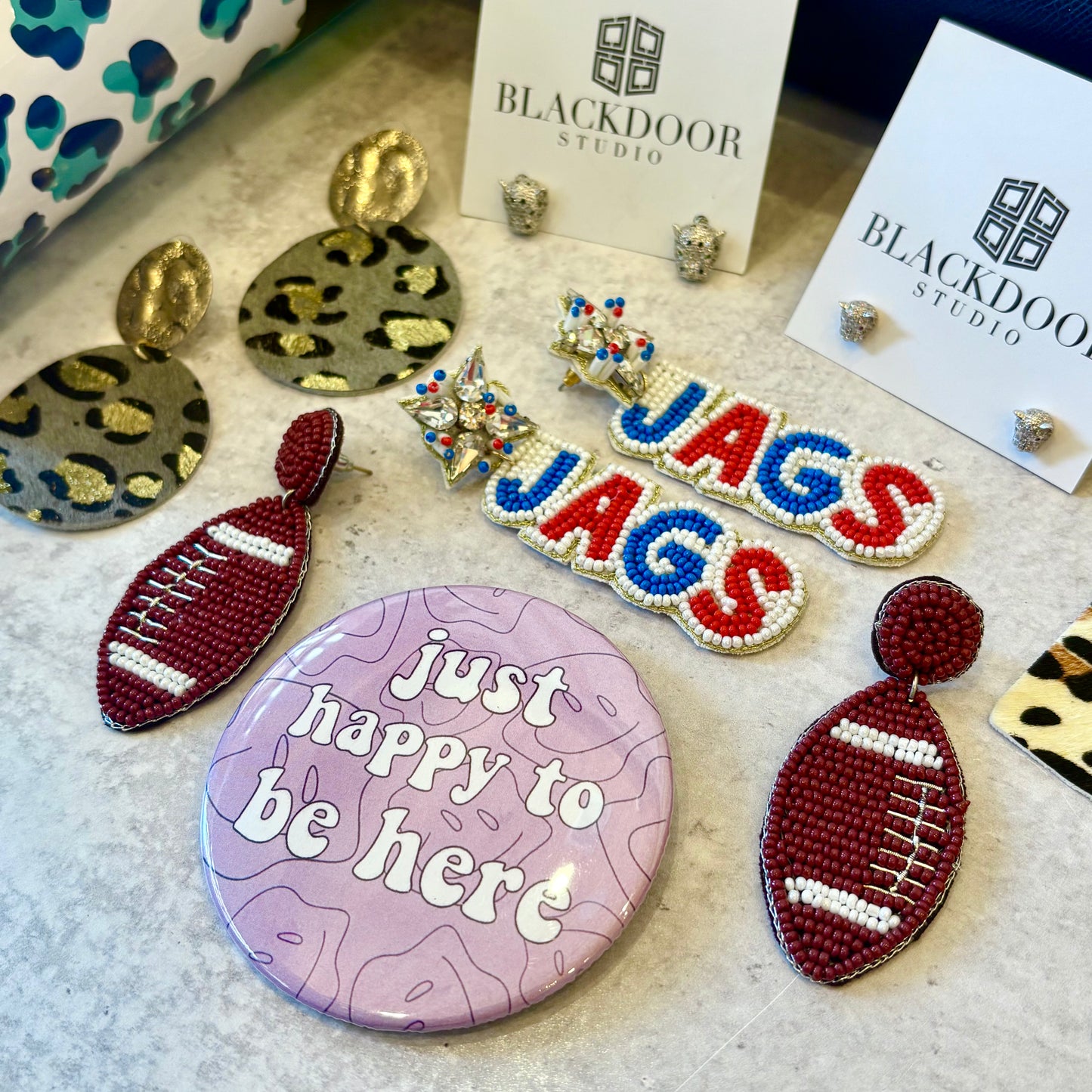 Beaded Go Jags Earrings~SALE