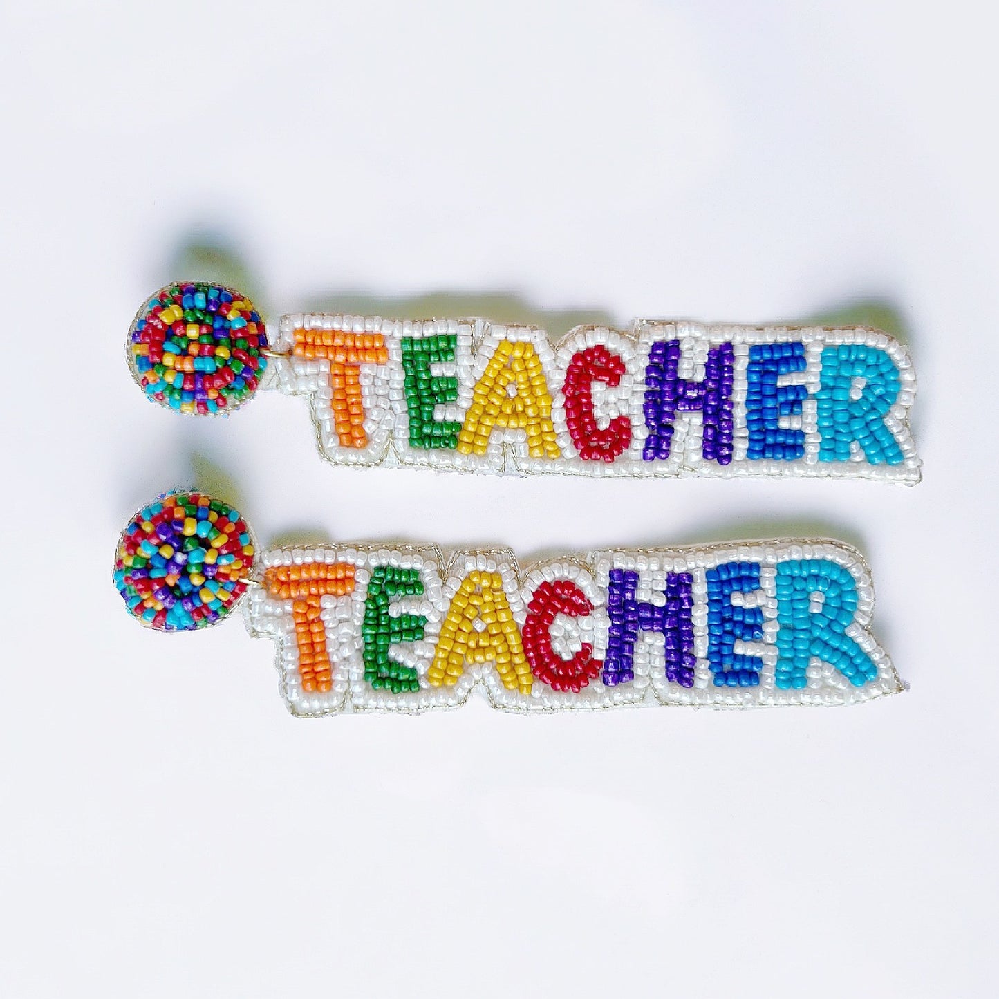 Beaded Teacher Earrings