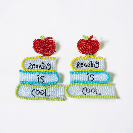 Beaded Reading is Cool Earrings