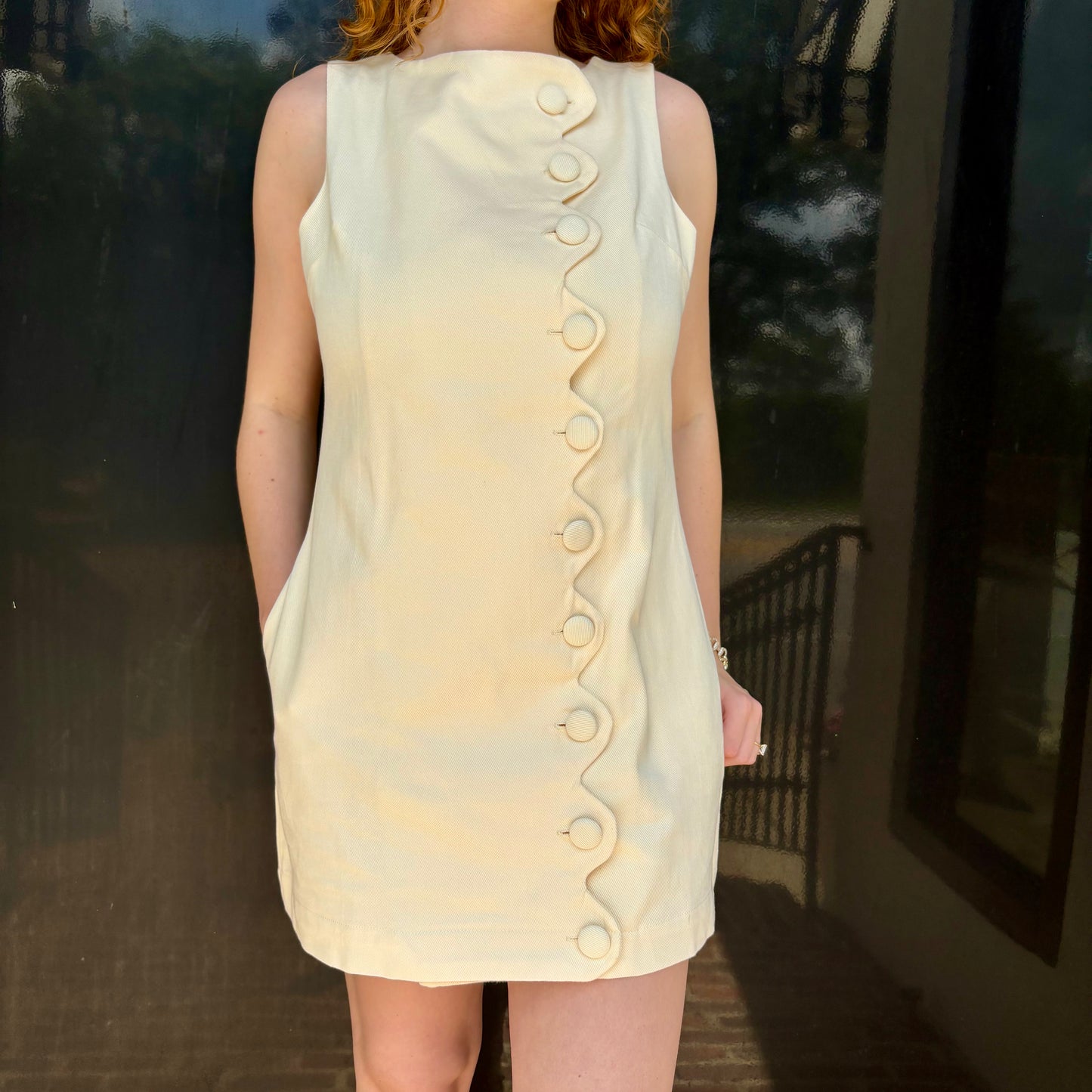 Audrey Scalloped Mini Dress