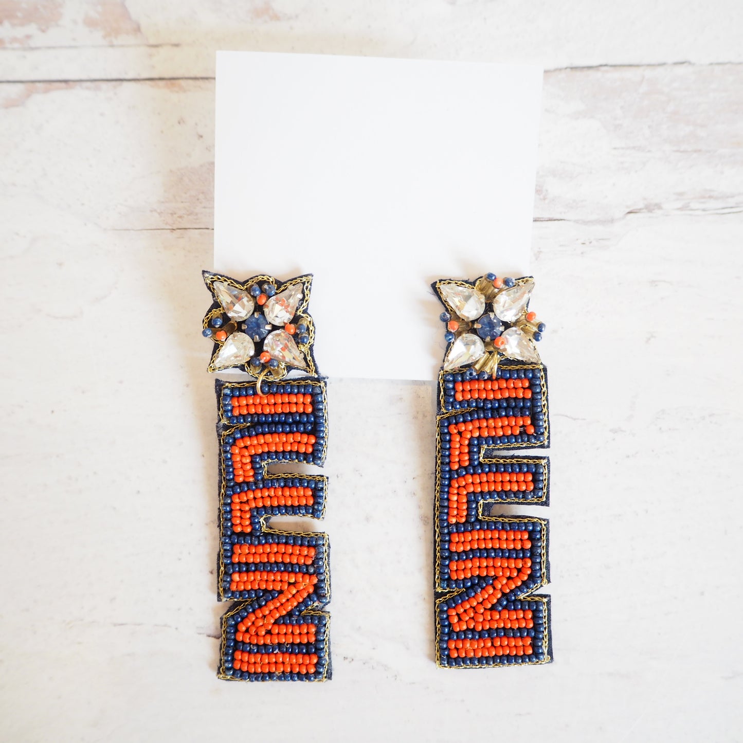 Fighting Illini Beaded Earrings