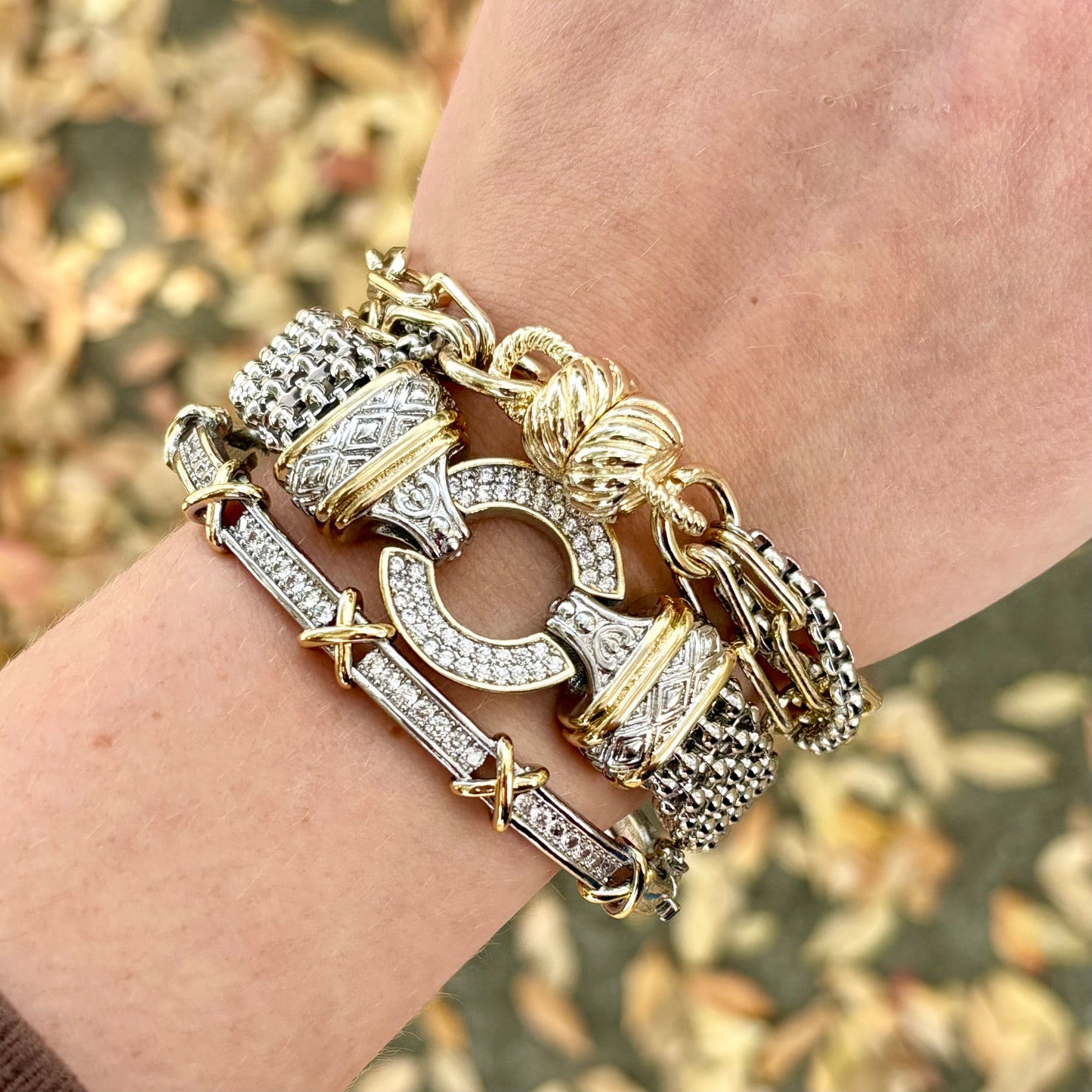 Crossed Elegance Cuff