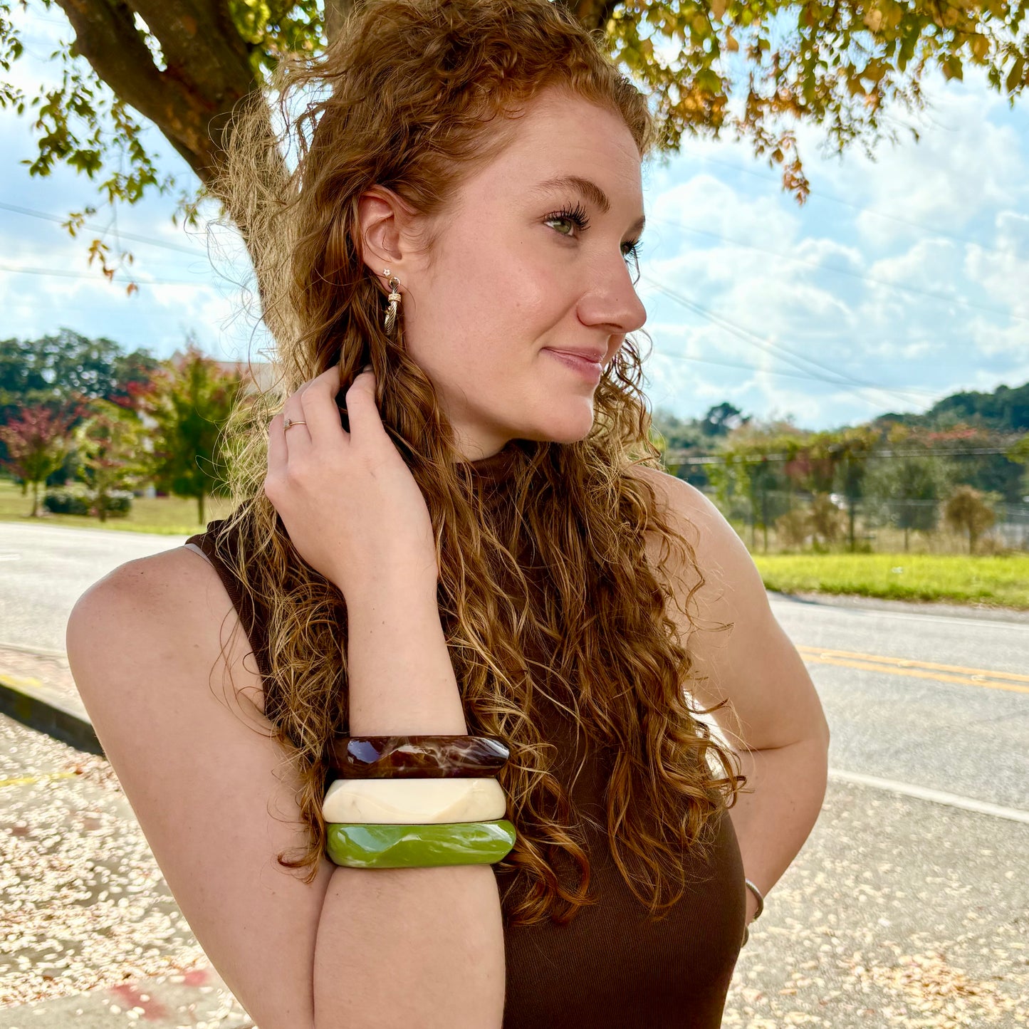 Terra Chic Acrylic Bangle Set