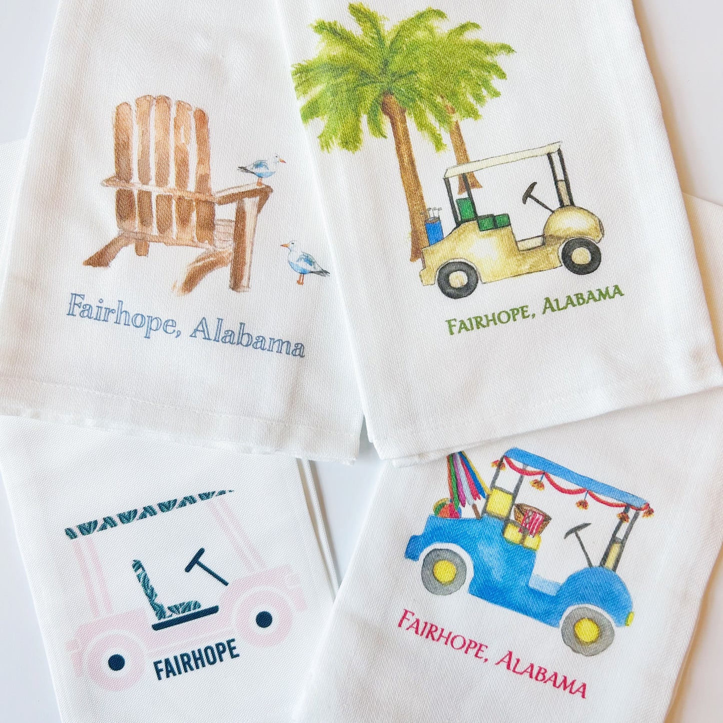 Fairhope, AL Beach Chair Kitchen Towel