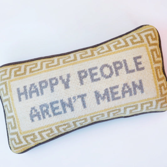 Girl Be Brave Happy People Aren't Mean Hooked Pillow