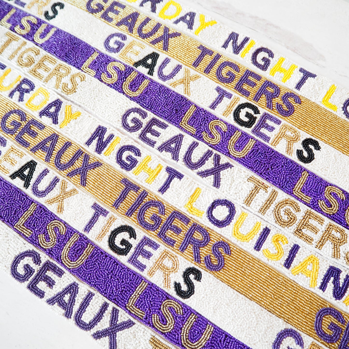 Beaded Geaux Tiger Purse Straps~SALE