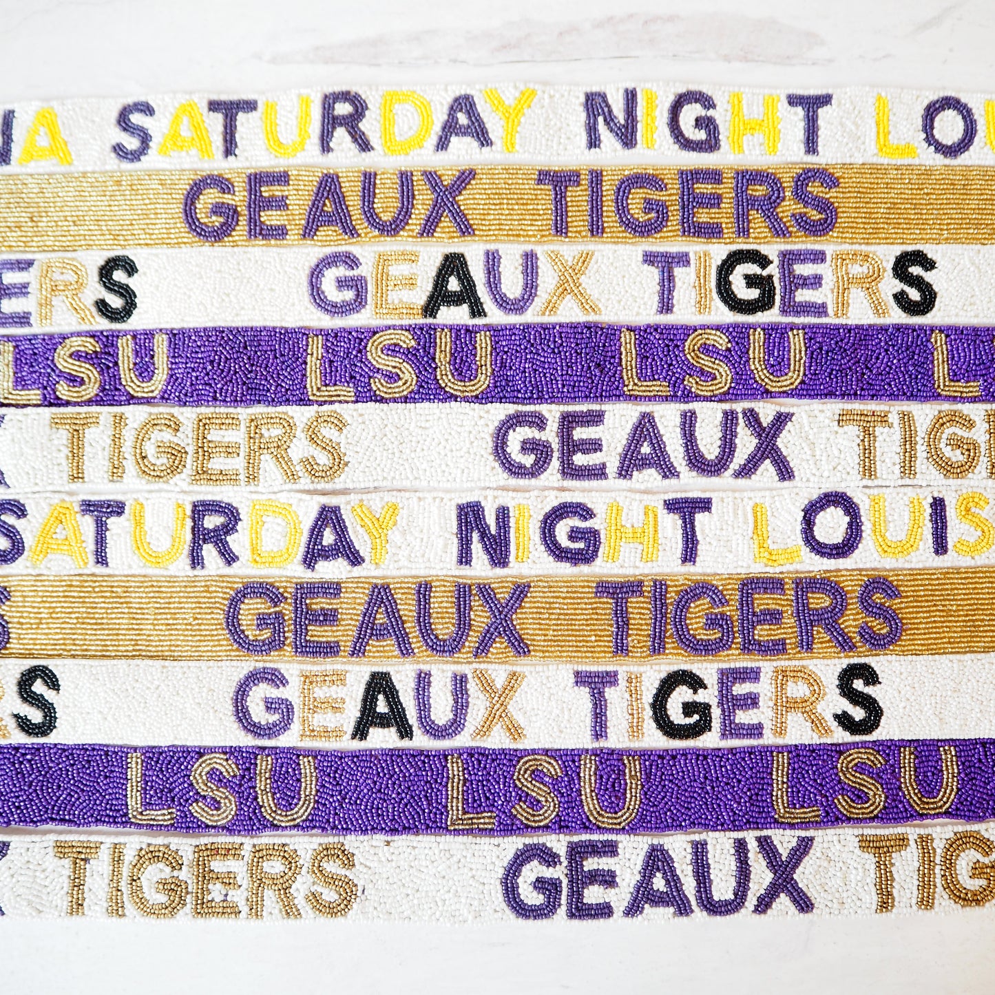Beaded Geaux Tiger Purse Straps~SALE