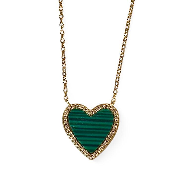 Ophelia Halo Heart Gem Necklace