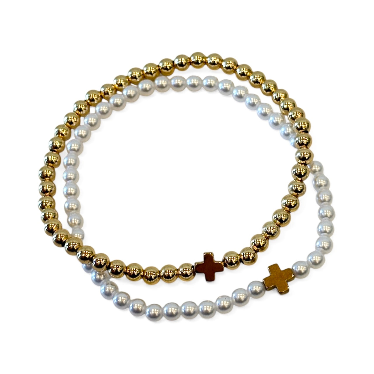 Golden Kiss Duo Beaded Bracelet