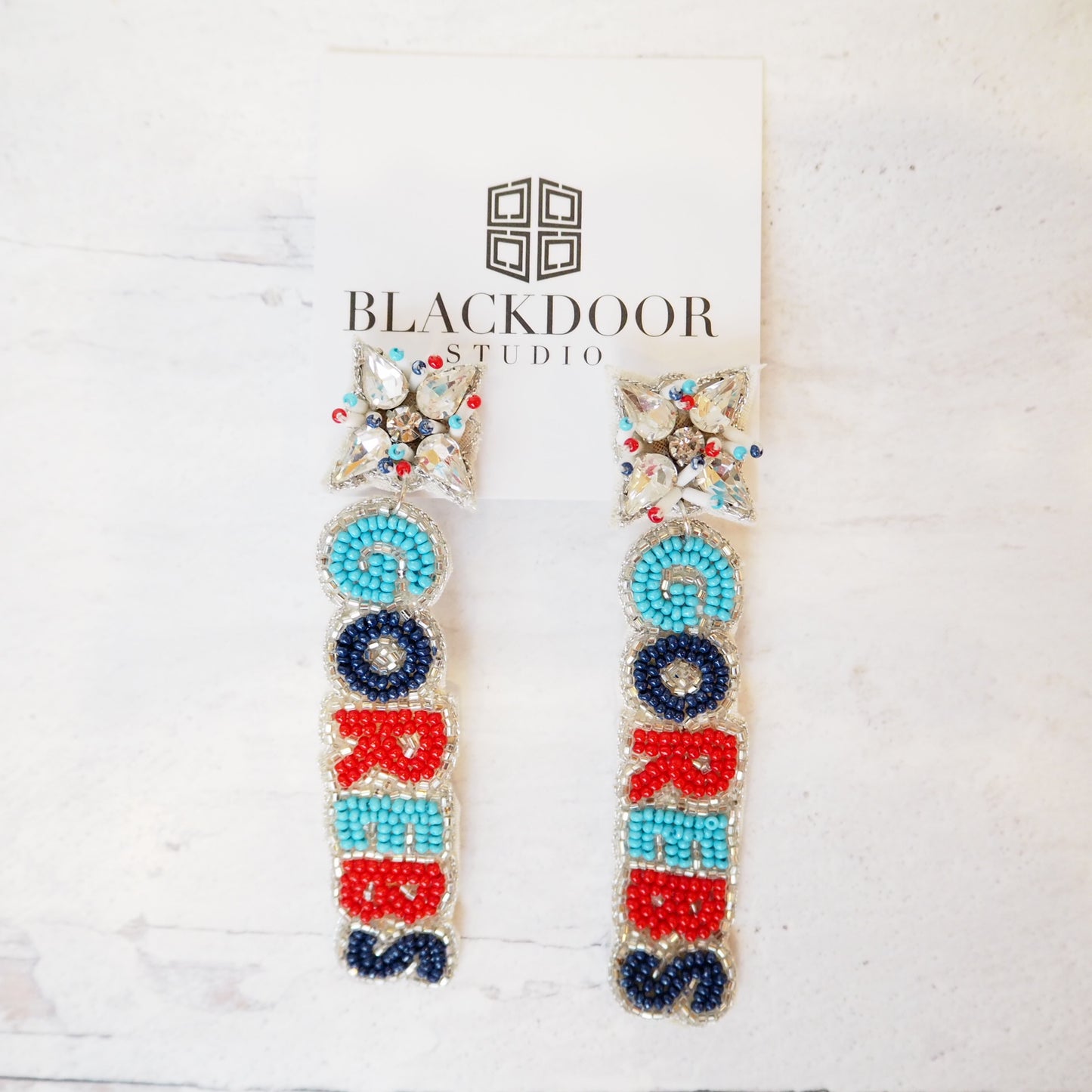 Beaded Hotty Toddy Earrings~SALE