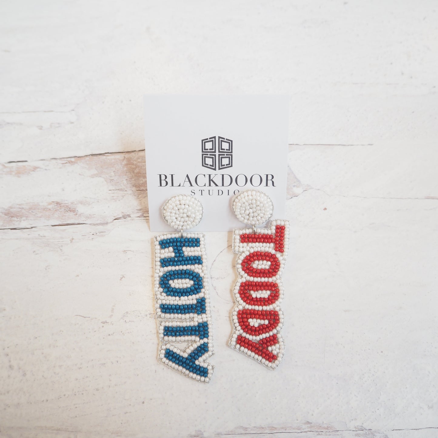 Beaded Hotty Toddy Earrings~SALE