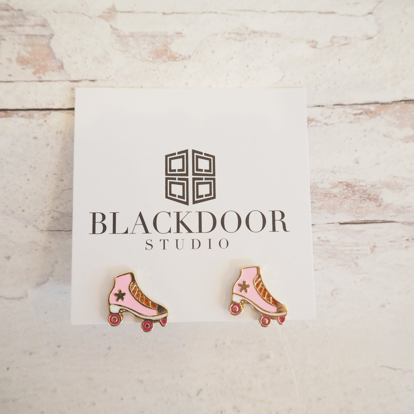 Pink & Gold Roller Skate Studs