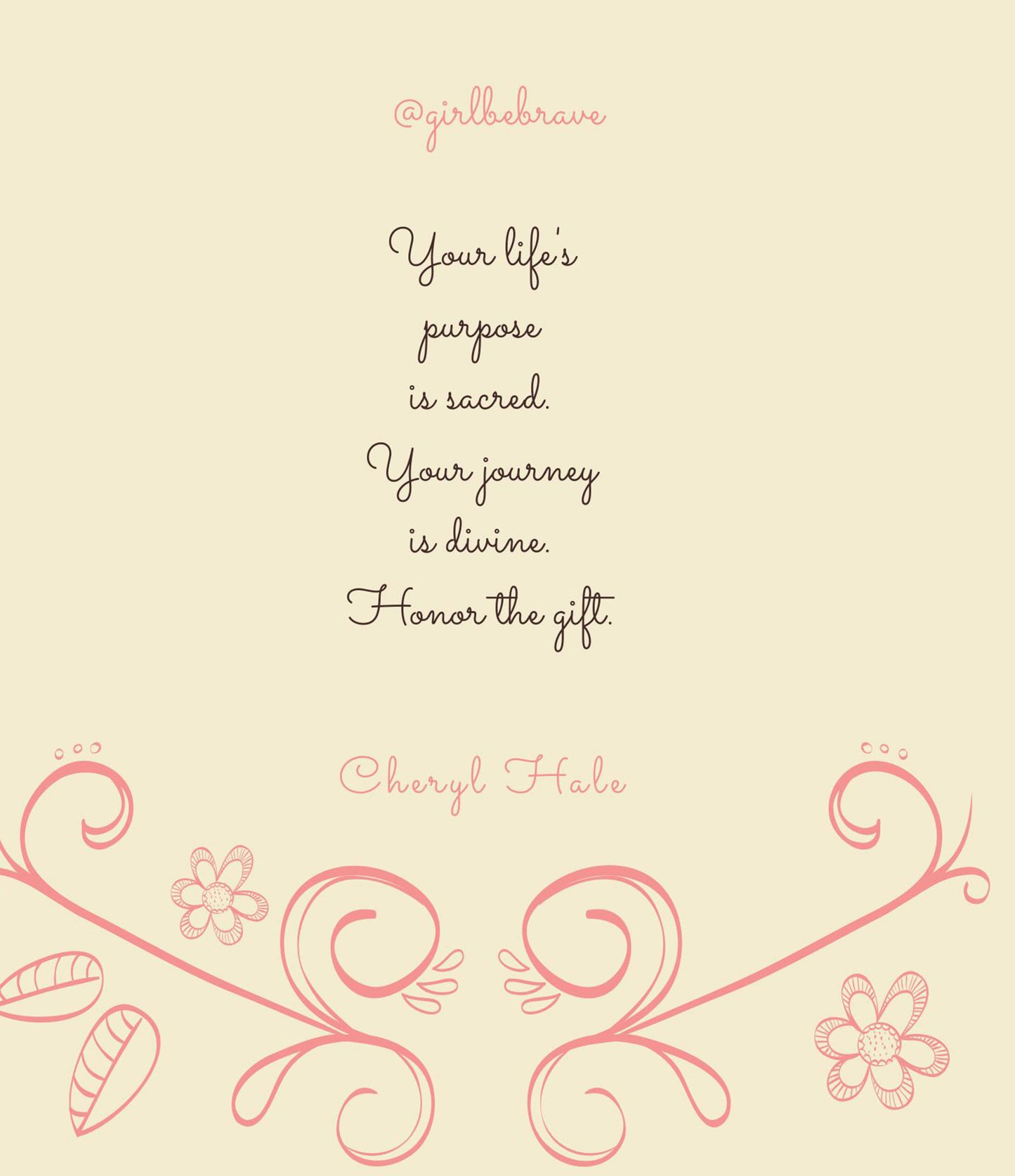 Girl Be Brave Quote Card with Envelope #6