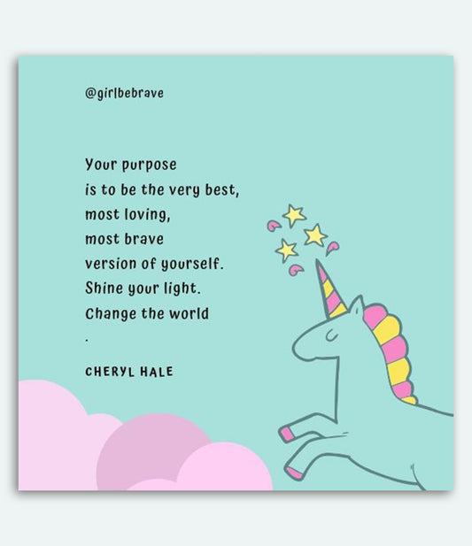 Girl Be Brave Quote Card with Envelope #9