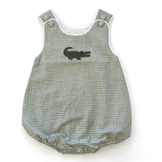 Alligator Seersucker Romper