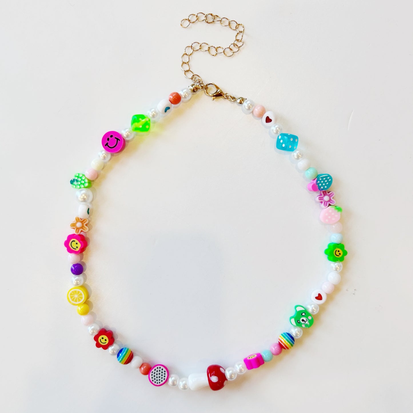 Smiley Flower Power Charm Necklaces