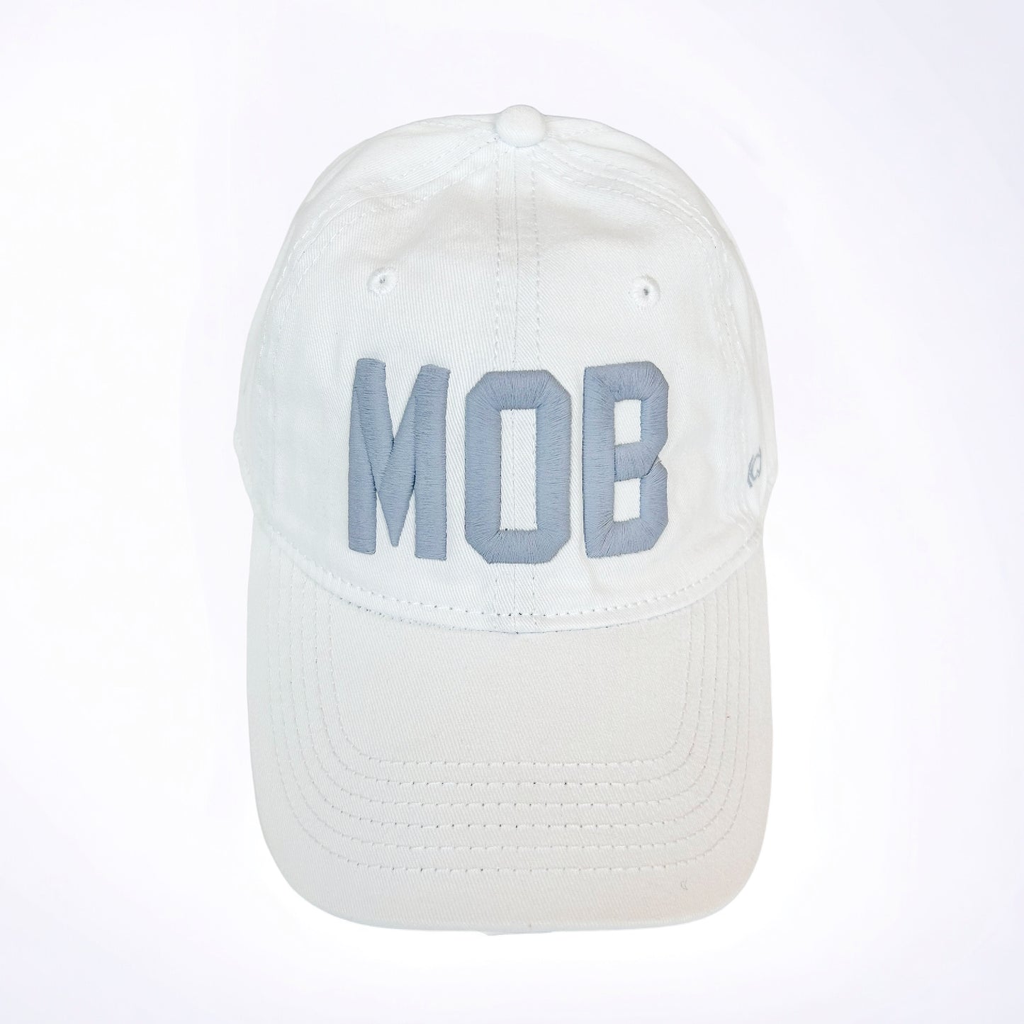 White and Grey MOB Hat