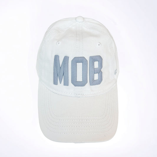 White and Grey MOB Hat