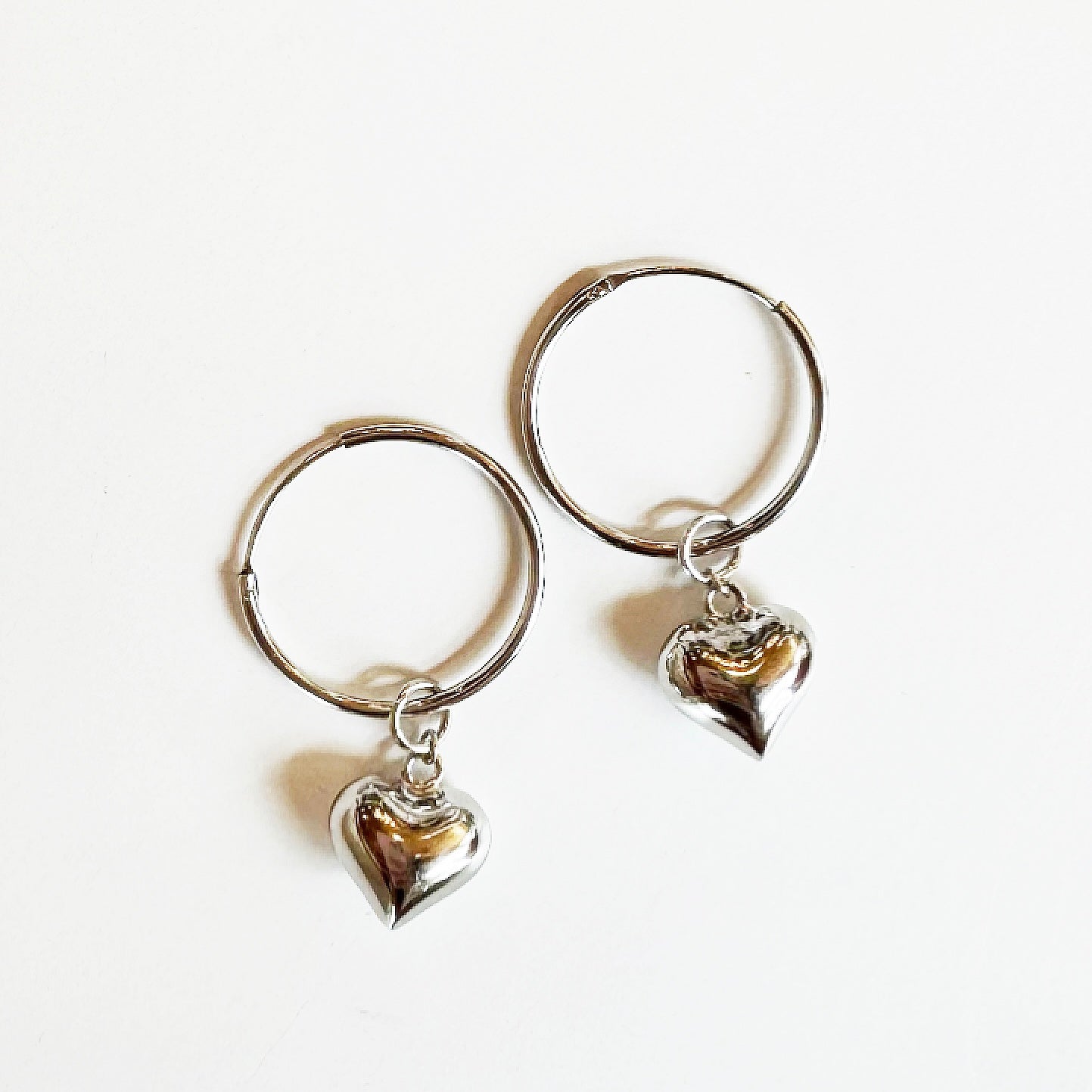 “Little moments” Gold Heart Hoop Earrings