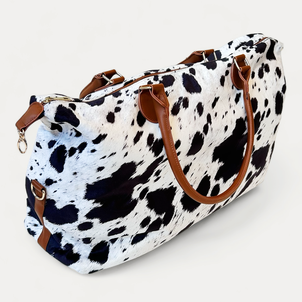 Cow Print Duffel Bag