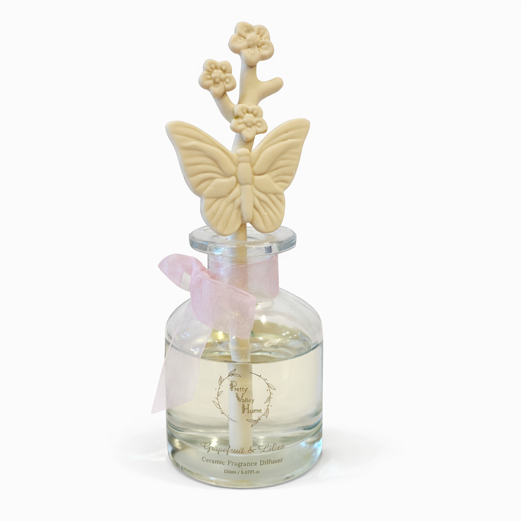 Pretty Valley Home Grapefruit & Lillies Ceramic Diffuser