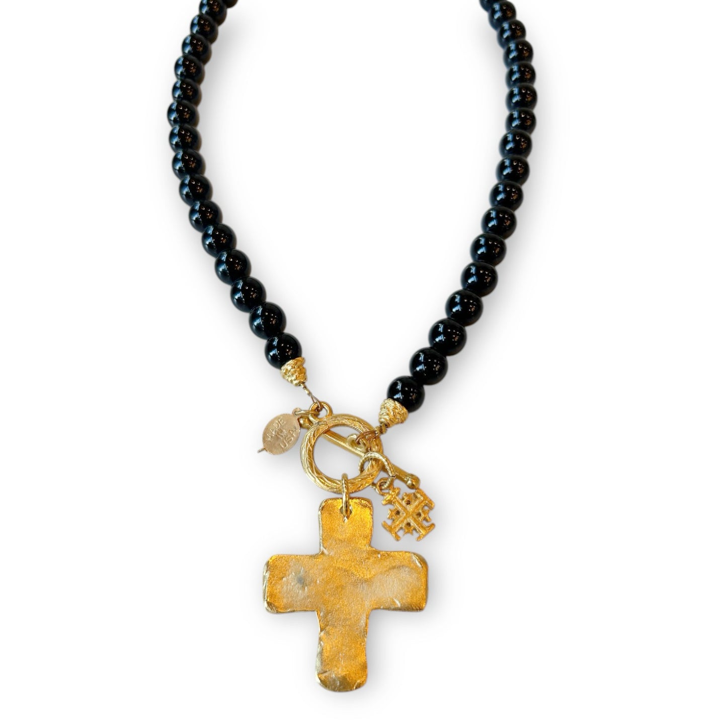 Susan Shaw Gold Cross Necklace