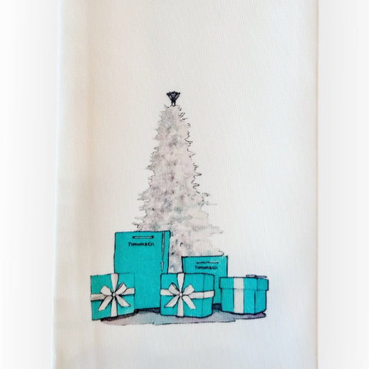 Tiffany Christmas Gifts & Tree Kitchen Towel