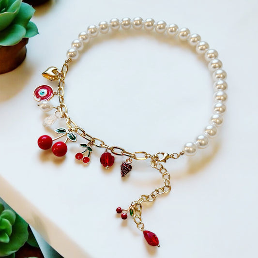 Ruby Red Charm Necklace