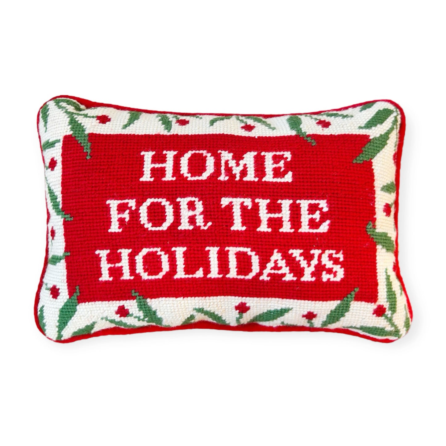 Home For The Holidays Needlepoint Pillow