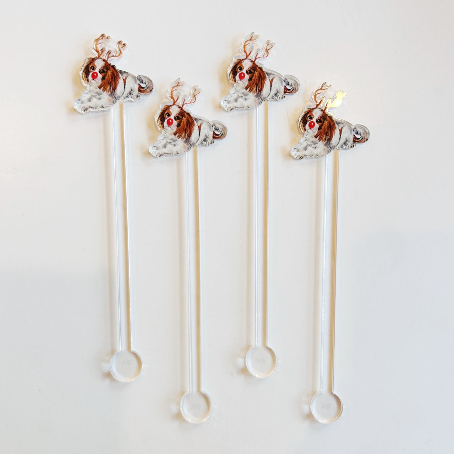 Cavalier King Charles Spaniel Christmas Drink Stirrers