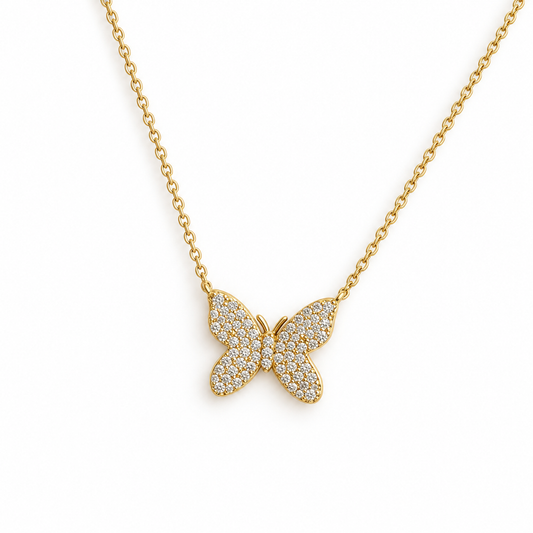 Dainty Golden Butterfly Necklace