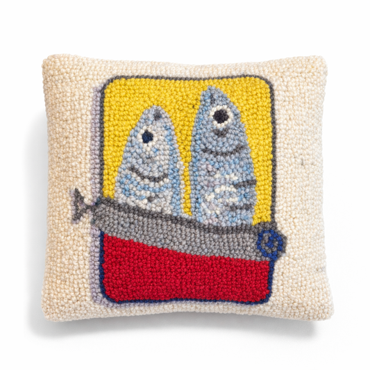 Sardine Tin Hook Accent Pillow