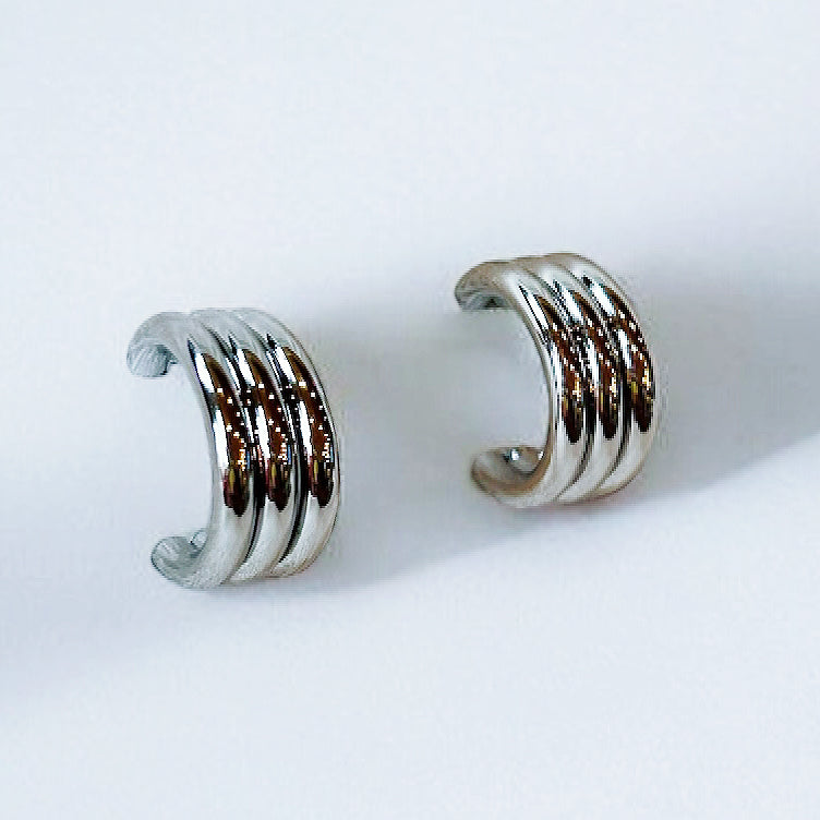 Silver Luxe Mini Hoops