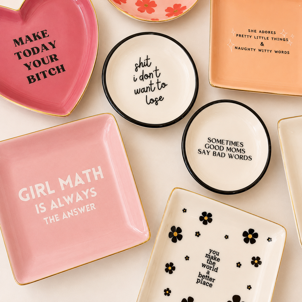 Girl Math Trinket Tray