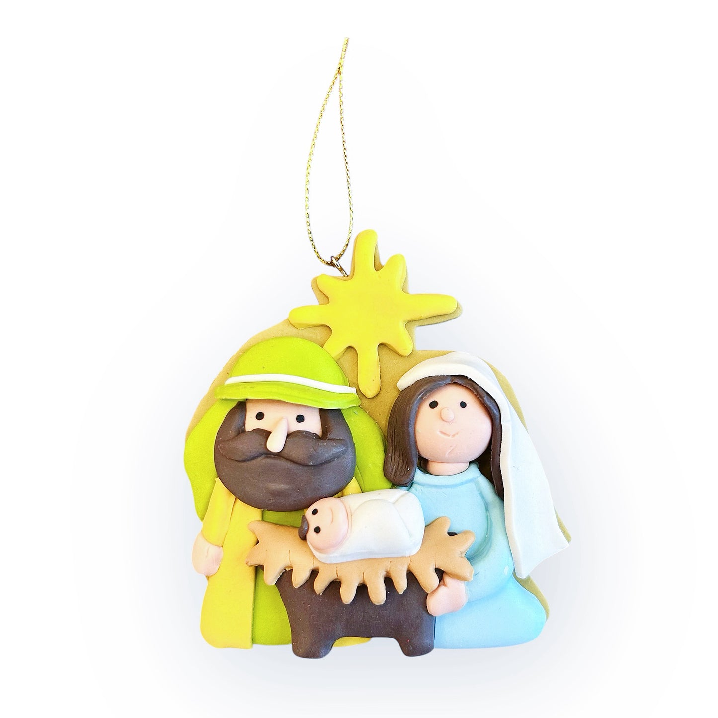 Nativity Scene Clay Dough Ornament