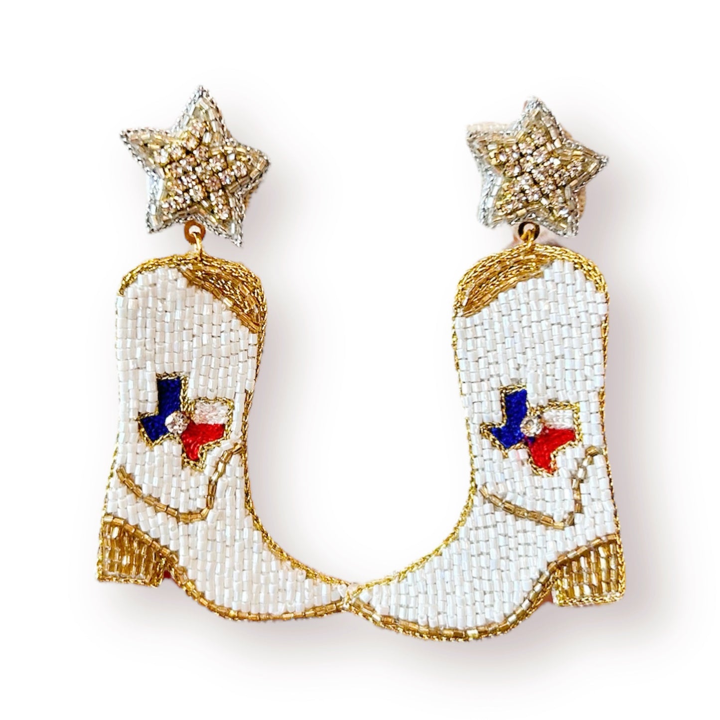 Texas Beaded Boots Earrings