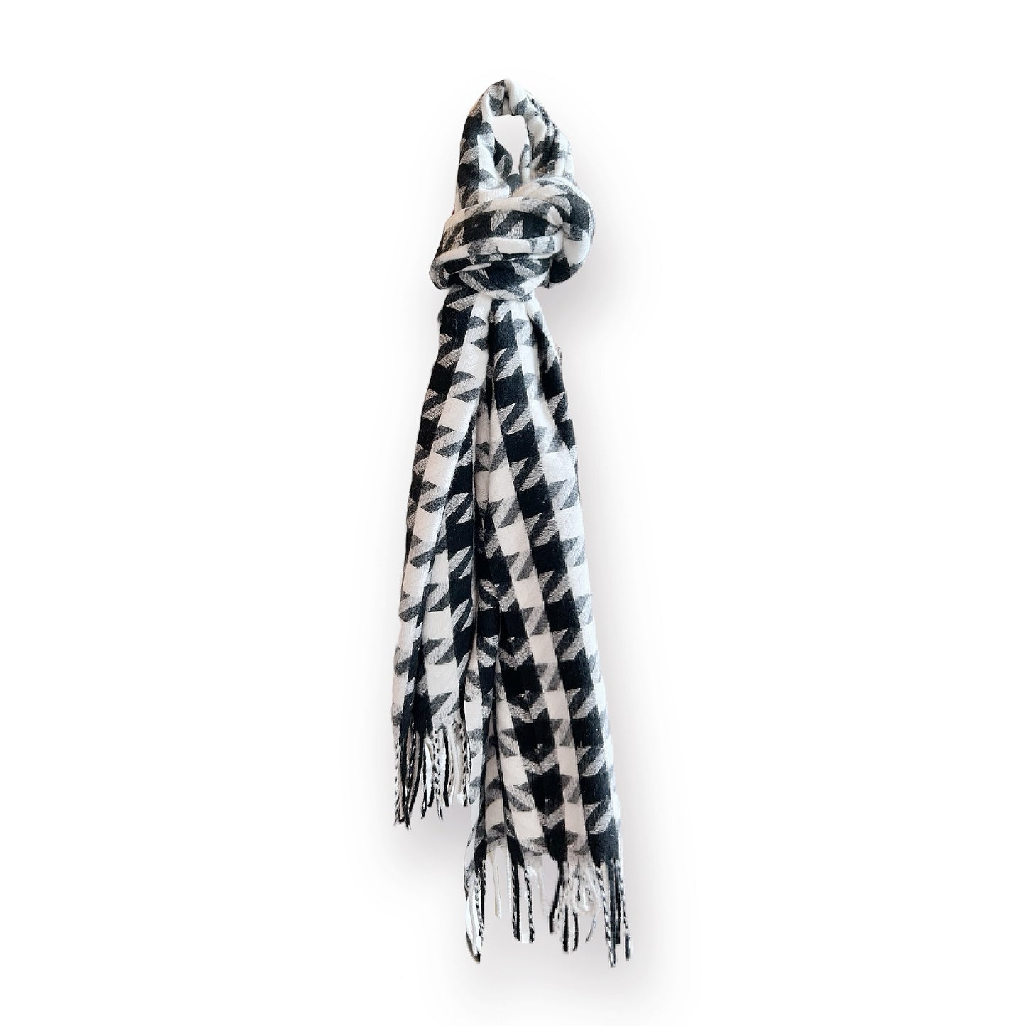 Houndstooth Cashmere Scarf