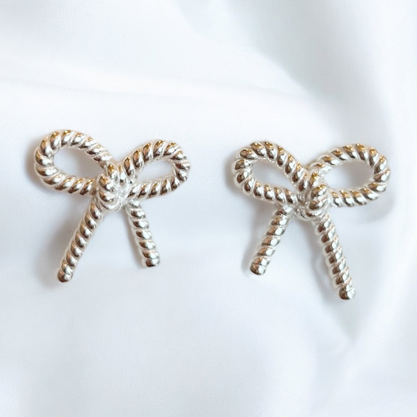 Boho Mamma Silver Bow Studs