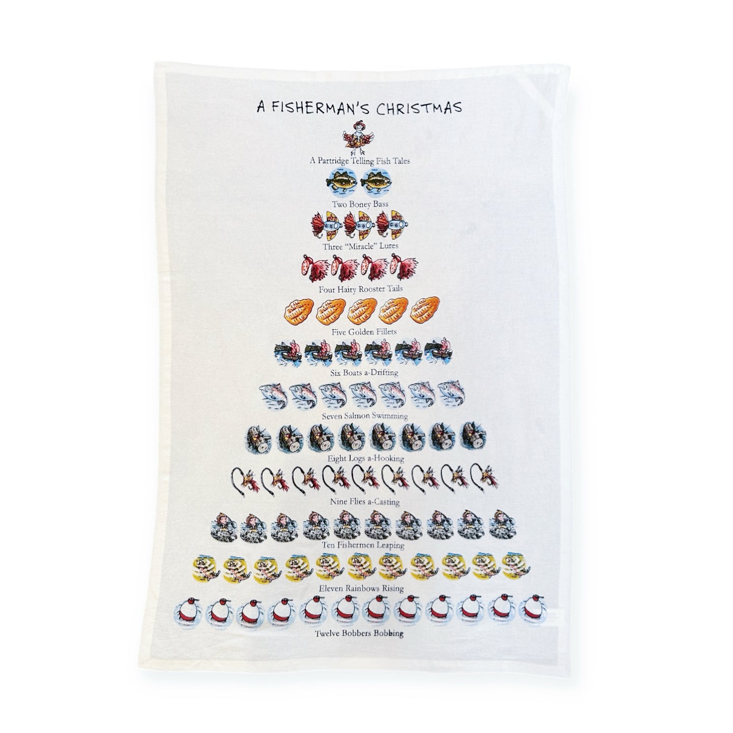 A Fisherman's Christmas Kitchen Towel