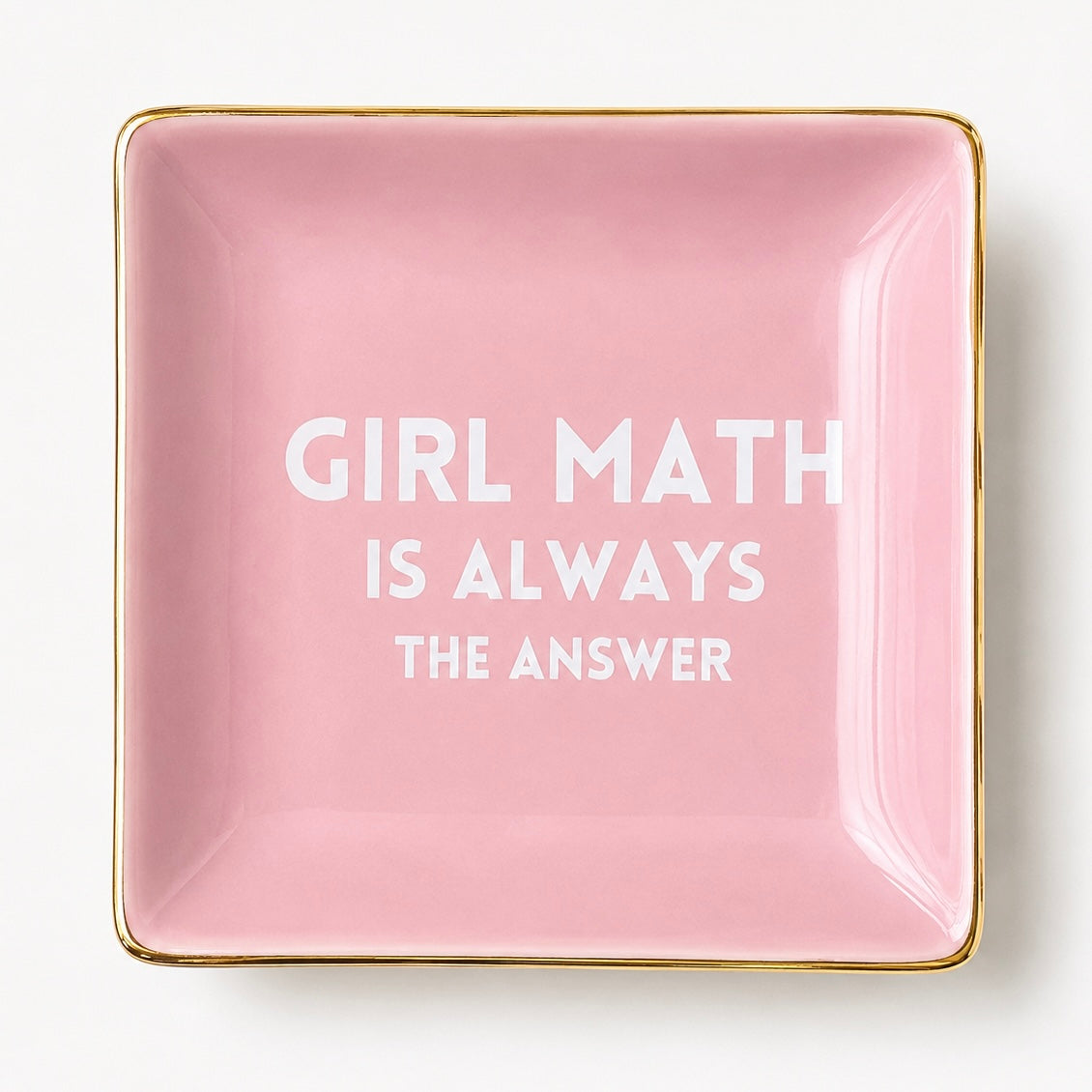 Girl Math Trinket Tray