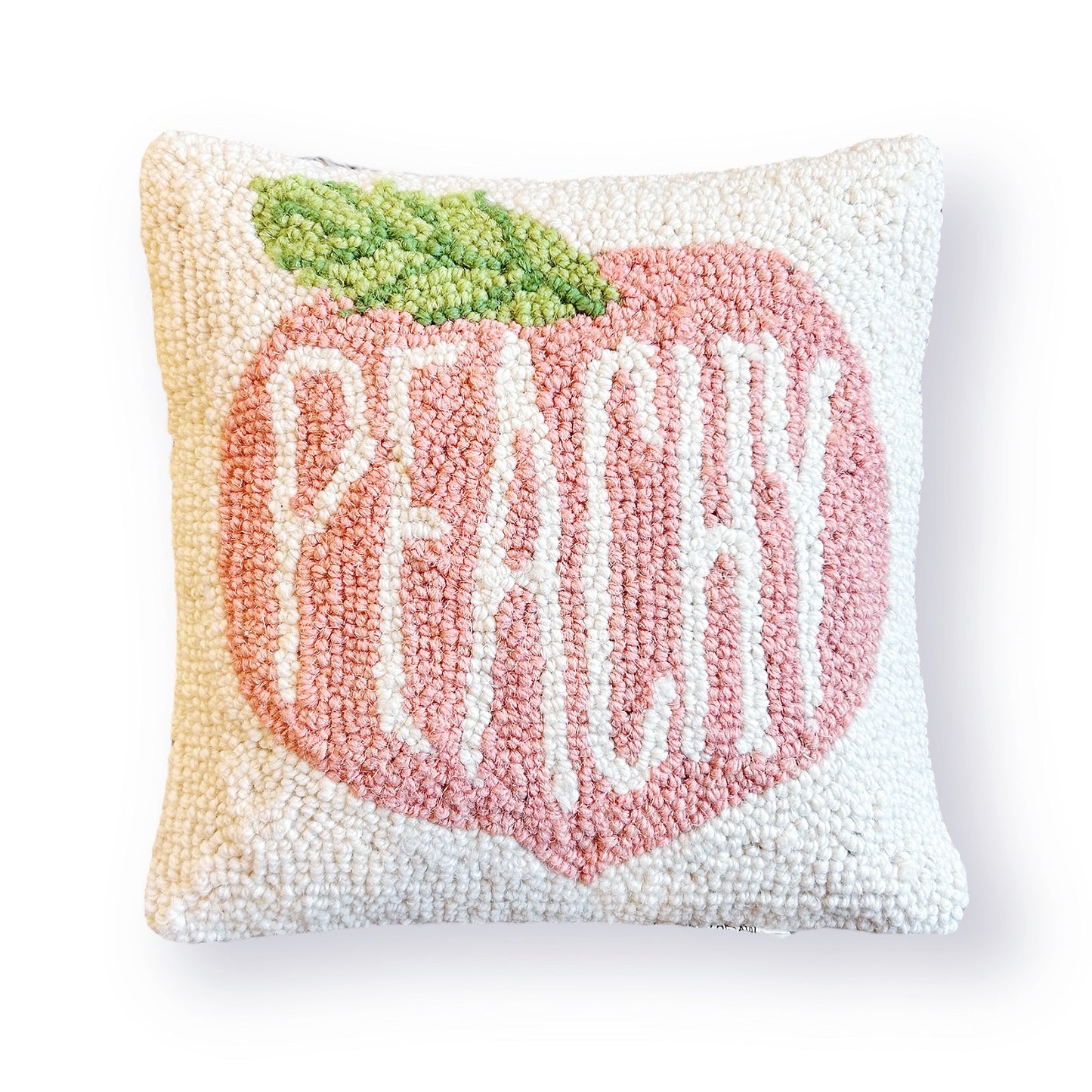 Hooked Peachy Pillow