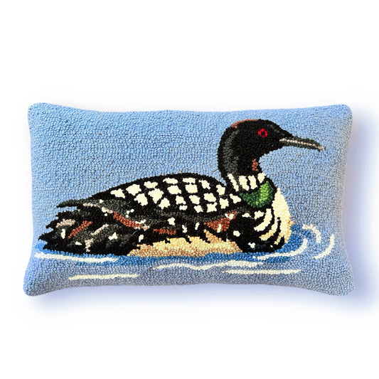 Loon Hooked Pillow