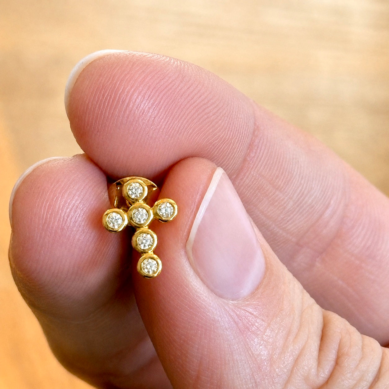 Dainty Crystal Cross Stud Earrings