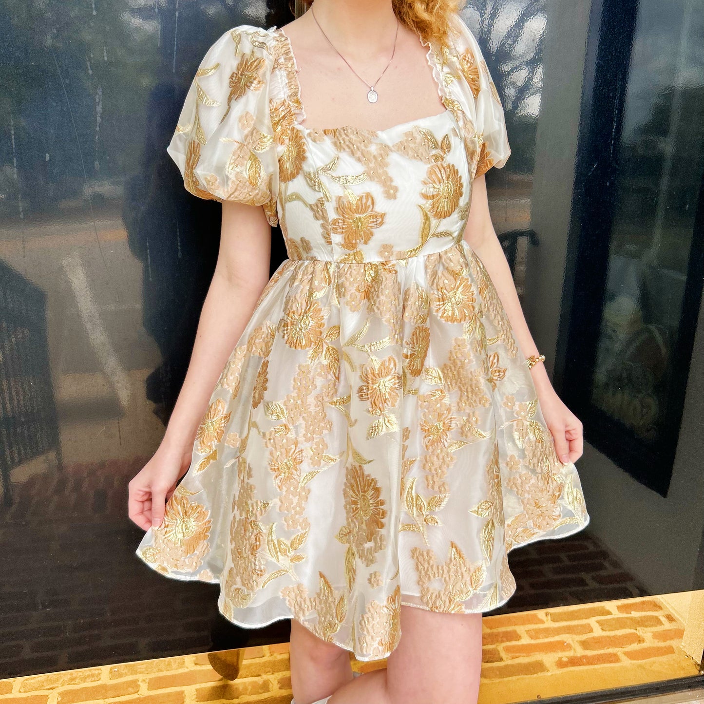 Golden Hour Blooms Mini Dress~Final Sale