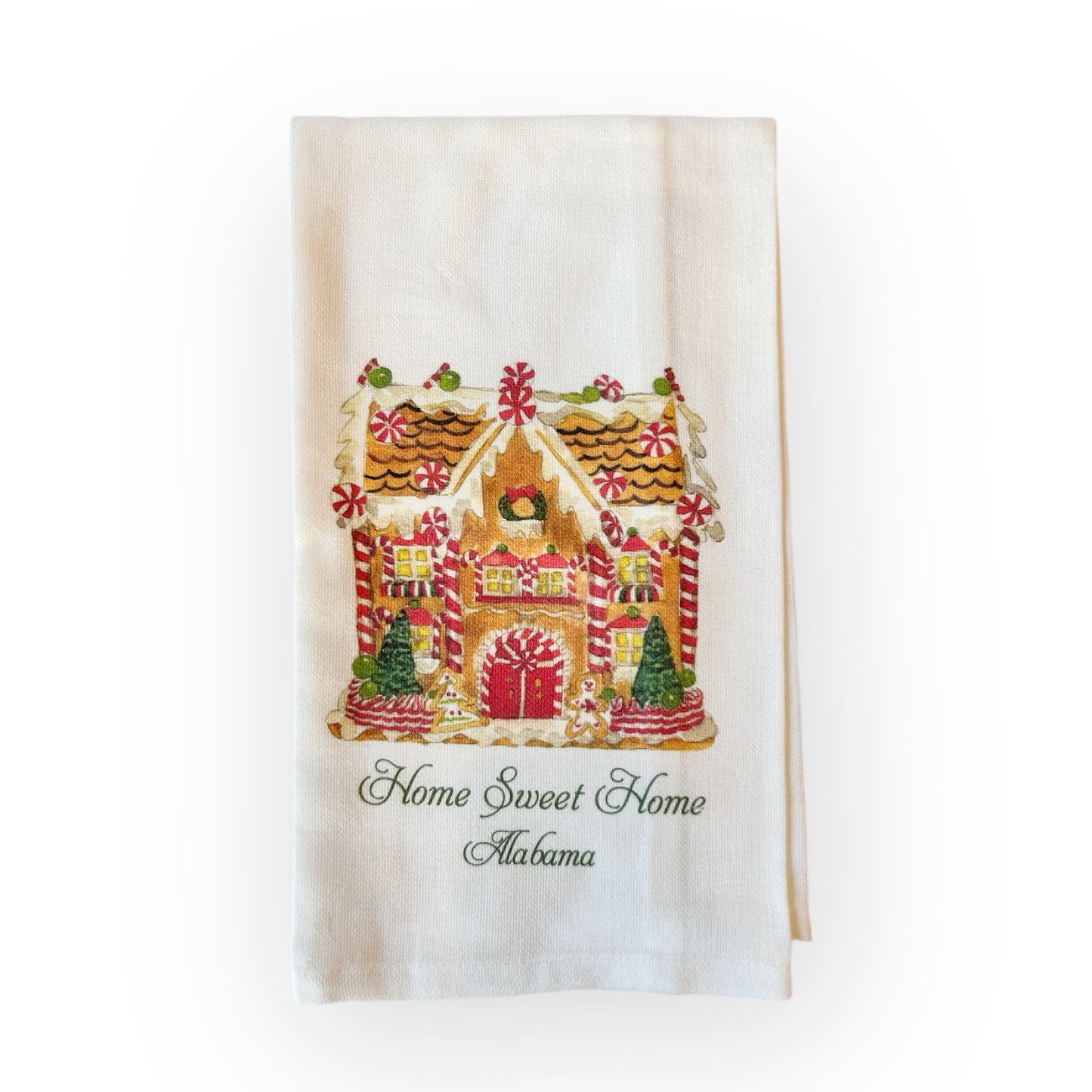 Sweet Home Alabama Gingerbread House Kitchen Towel